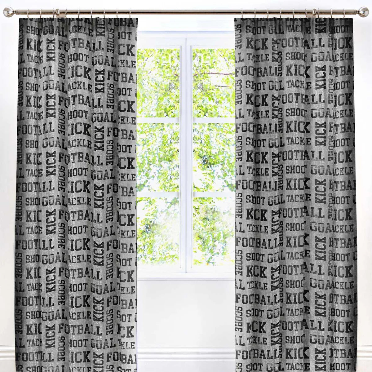 Football Pencil Pleat Curtains by Bedlam