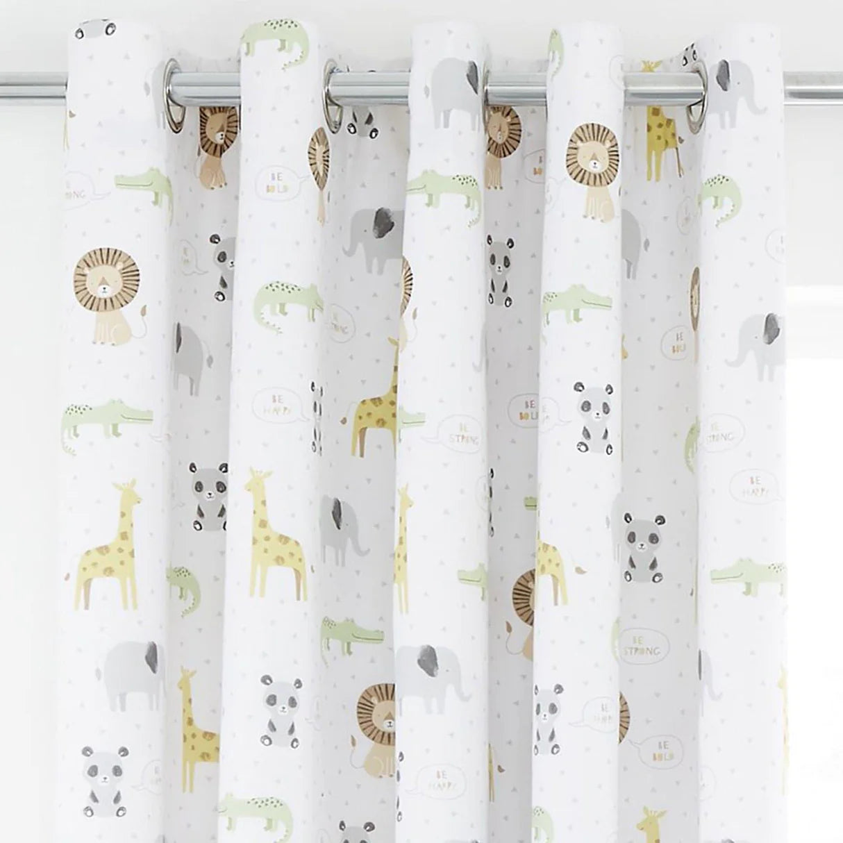 Roarsome Animals Blackout Eyelet Curtains by Catherine Lansfield