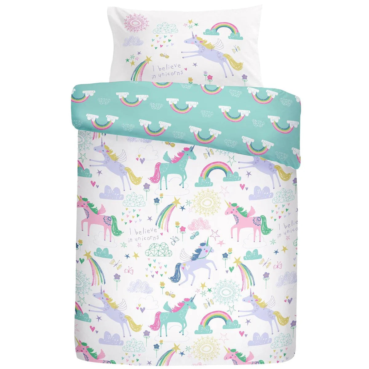 Rainbow Unicorn Duvet Cover Set by Bedlam