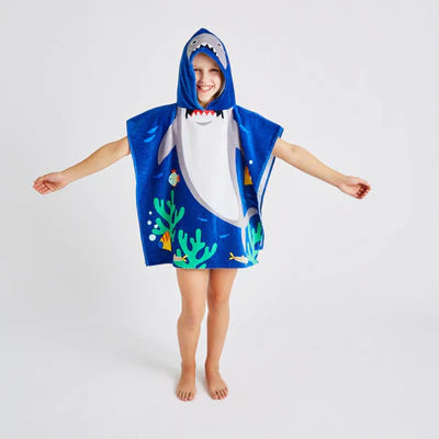 Shark Hooded Towel Poncho