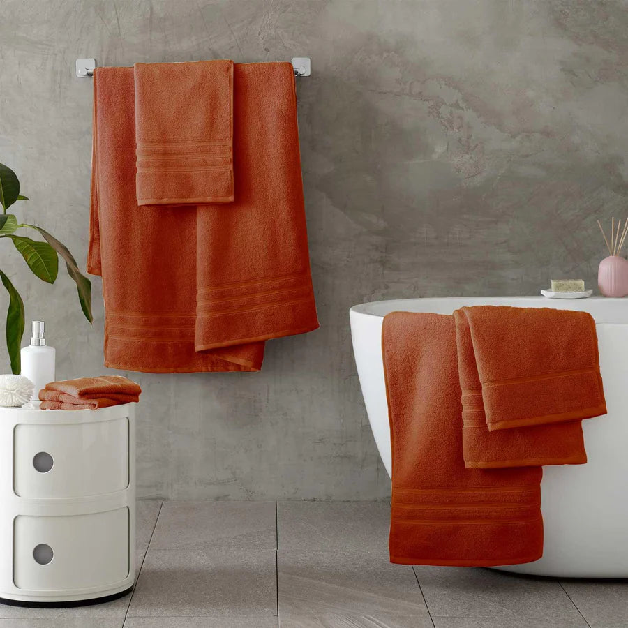 Zero Twist 6 Piece Towel Bale Set in Terracotta by Catherine Lansfield