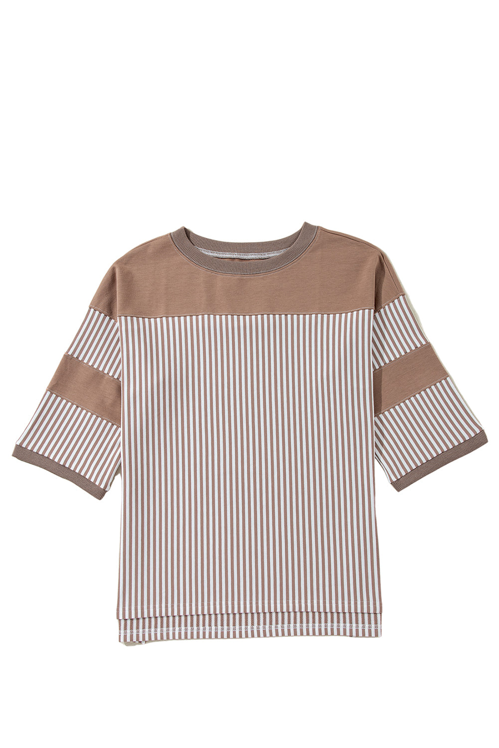 Striped Patchwork Oversized Tee