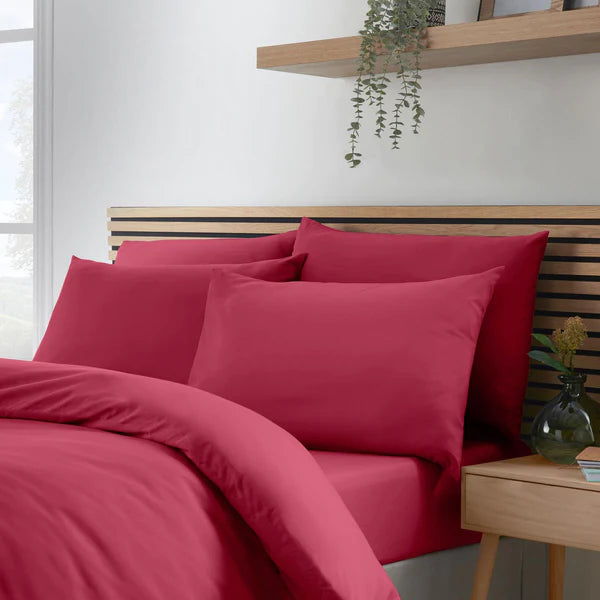 So Soft Non Iron Duvet Cover Set Hot Pink by Catherine Lansfield