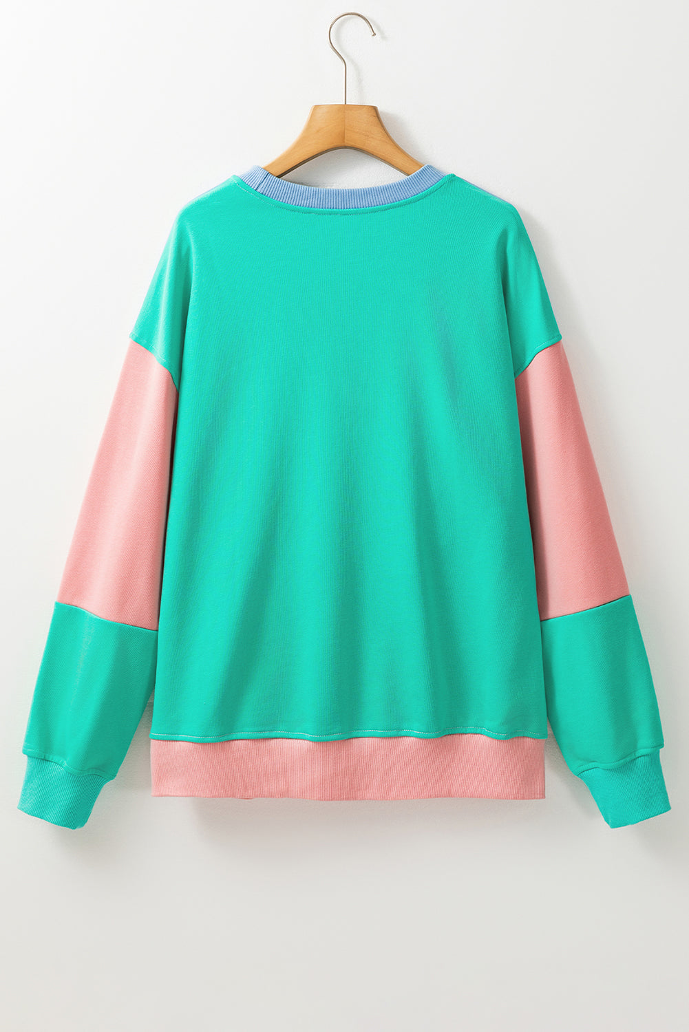 Meadow Mauve Colourblock Patchwork Drop Shoulder Sweatshirt