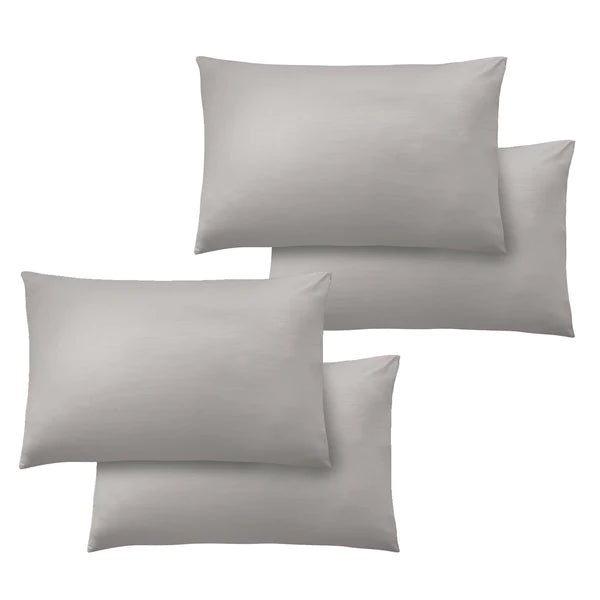 So Soft Non Iron Pack of 4 Pillowcases Grey