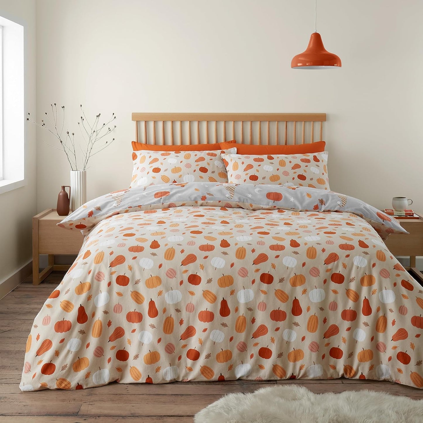 Brushed Cotton Autumn Gonks Duvet Cover Set by Catherine Lansfield