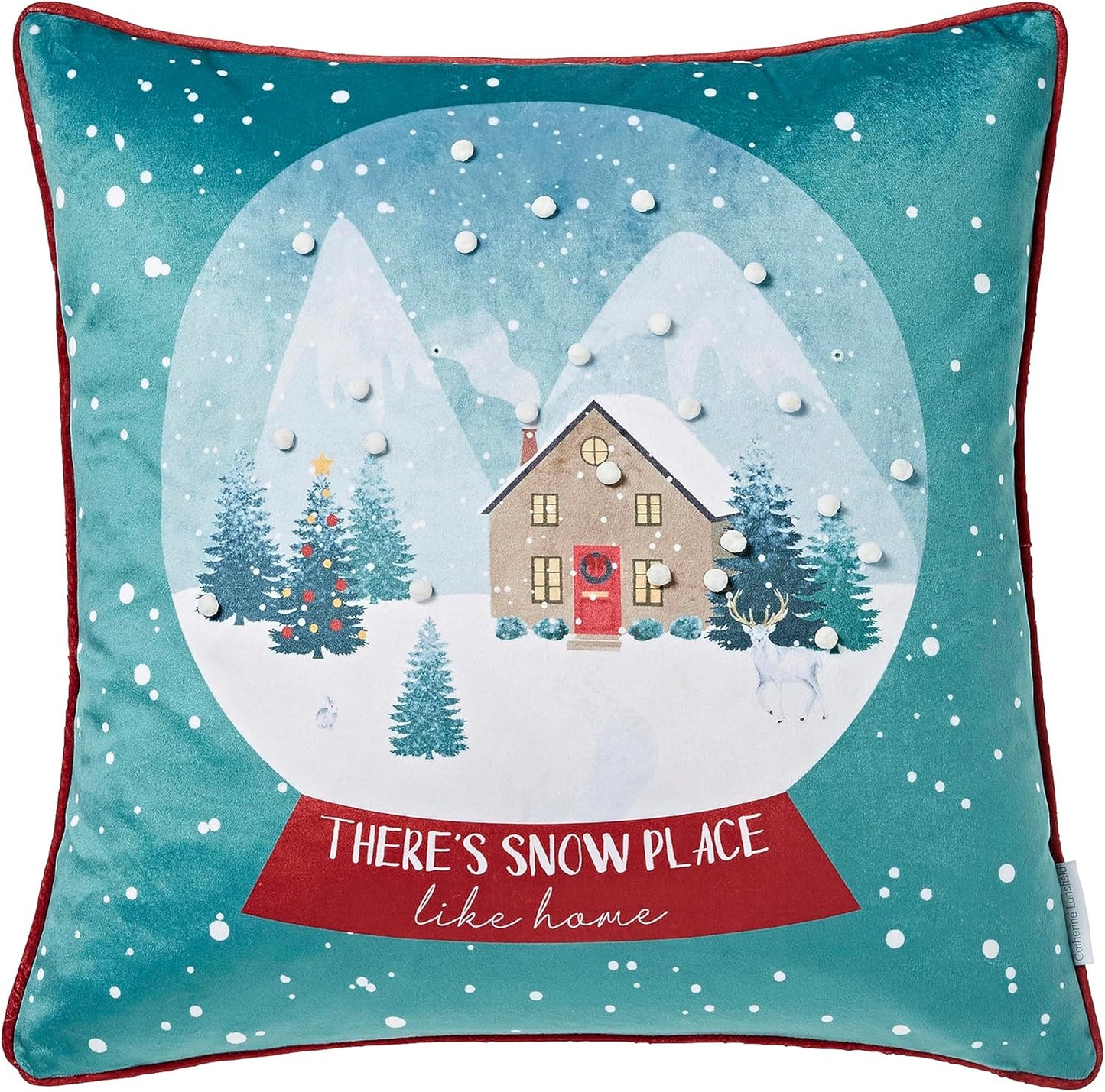 Snow Place Like Home Soft Touch Filled Cushion by Catherine Lansfield