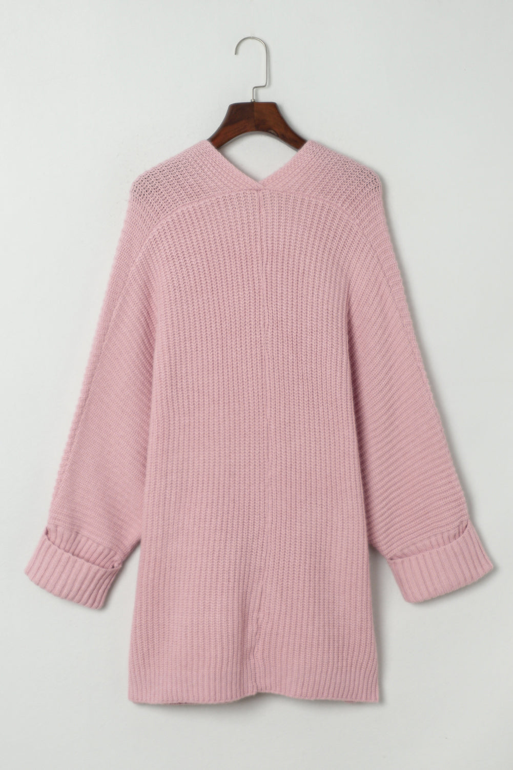 Batwing Sleeve Pocket Oversized Cable Knit Cardigan