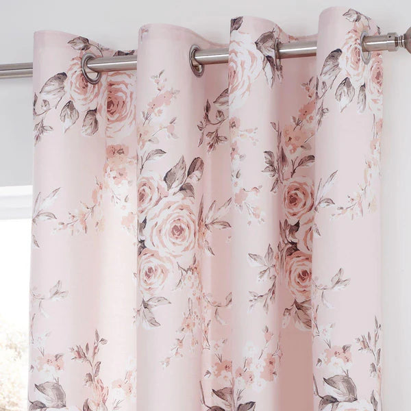 Canterbury Eyelet Curtains in Blush by Catherine Lansfield