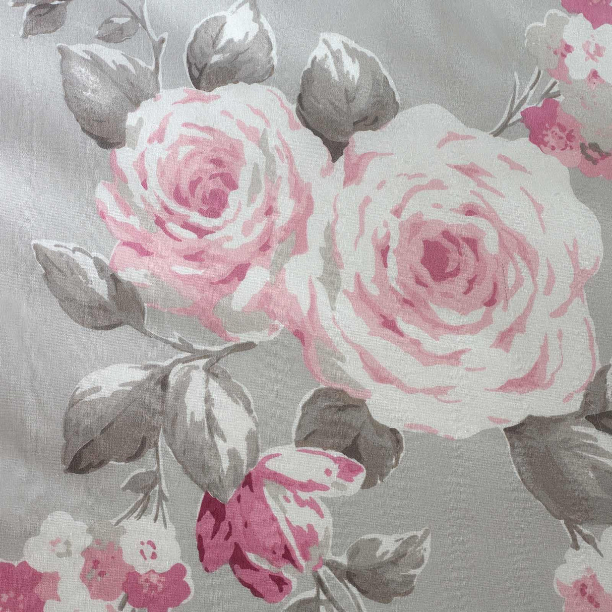 Canterbury Floral Reversible Grey Duvet Cover Set by Catherine Lansfield