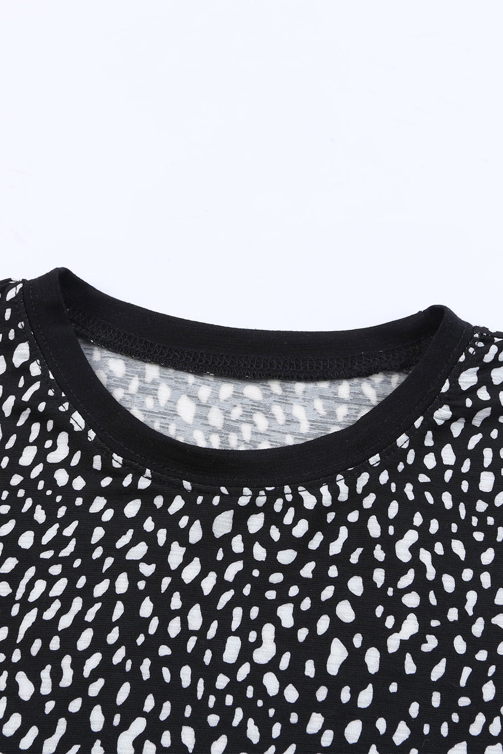 Cheetah Print Casual Short Sleeve Crew Neck T Shirt