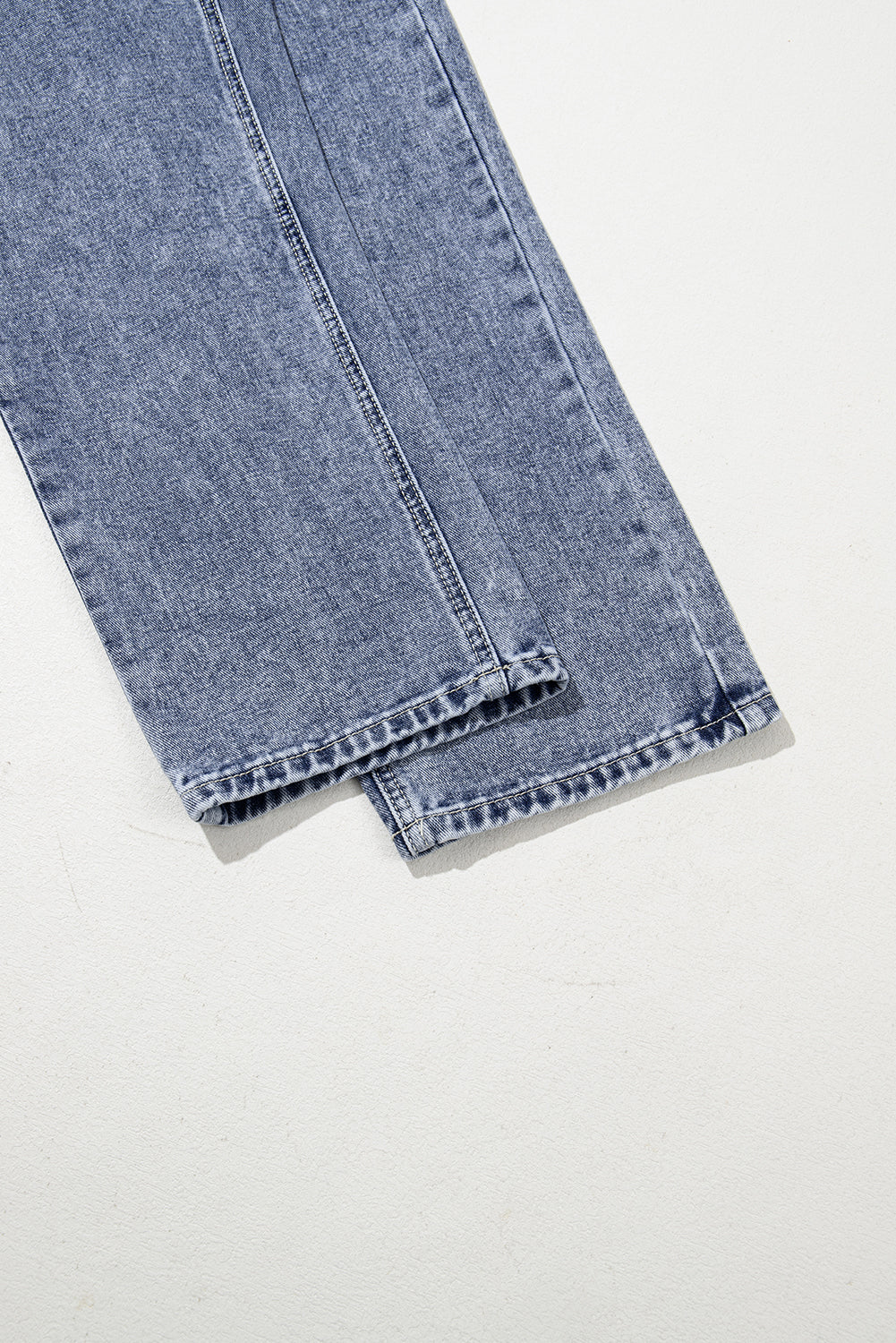 Sail Blue Straight Leg Pockets Denim Bib Overall