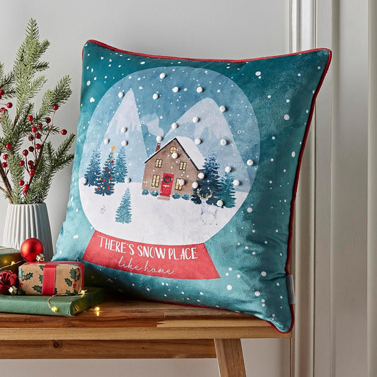 Snow Place Like Home Soft Touch Filled Cushion by Catherine Lansfield