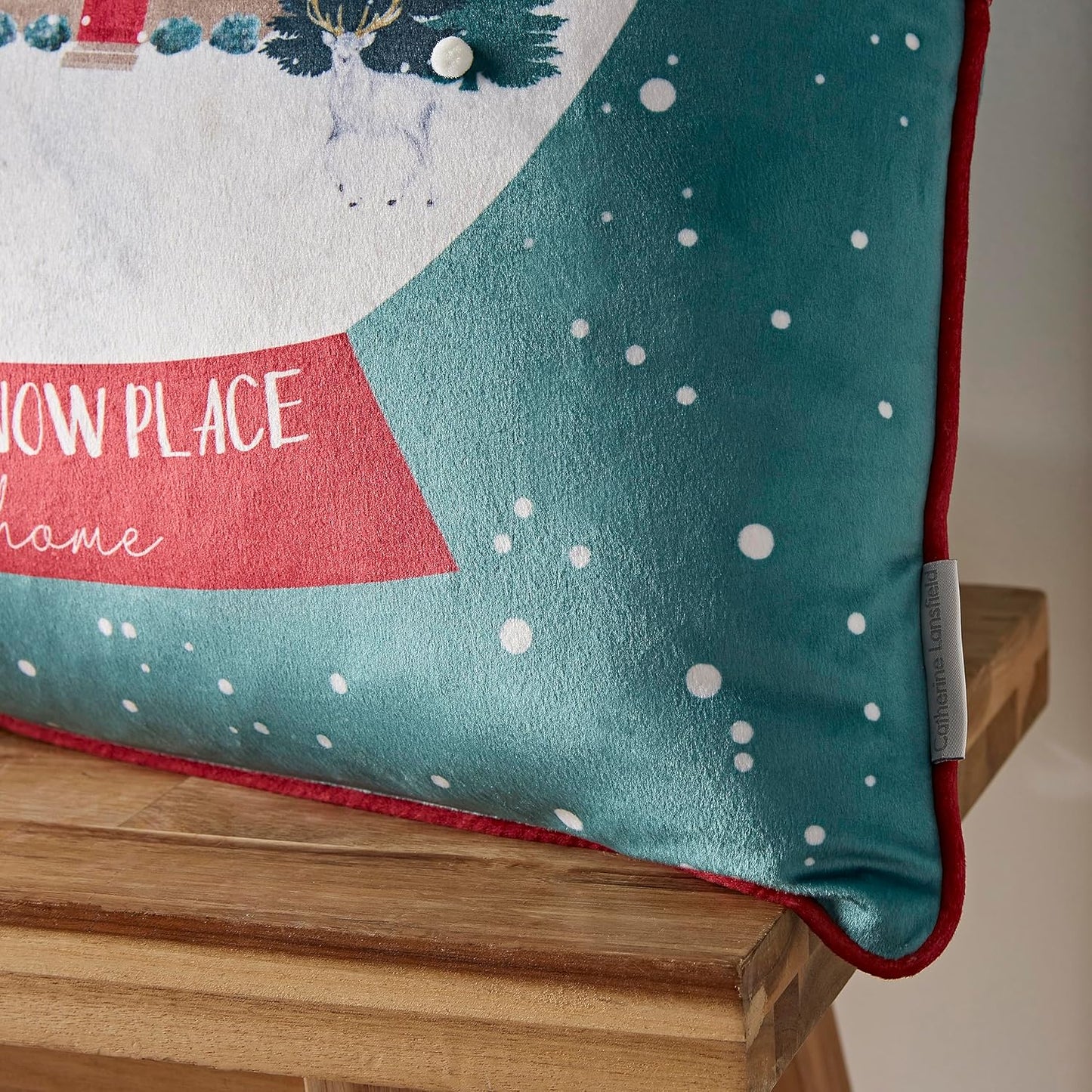 Snow Place Like Home Soft Touch Filled Cushion by Catherine Lansfield