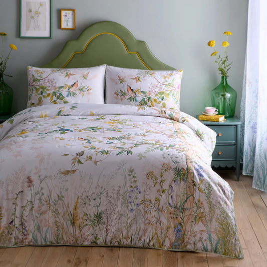 Arianna 100% Cotton Duvet Cover Set  by Appletree Heritage in Natural