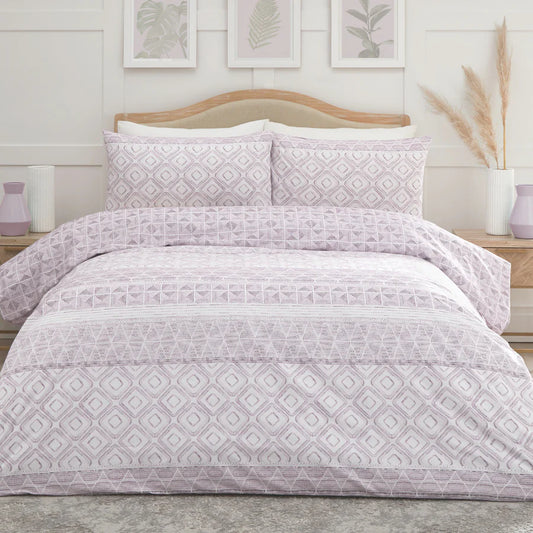 Aden Duvet Cover Set by Dreams And Drapes Design in Plum