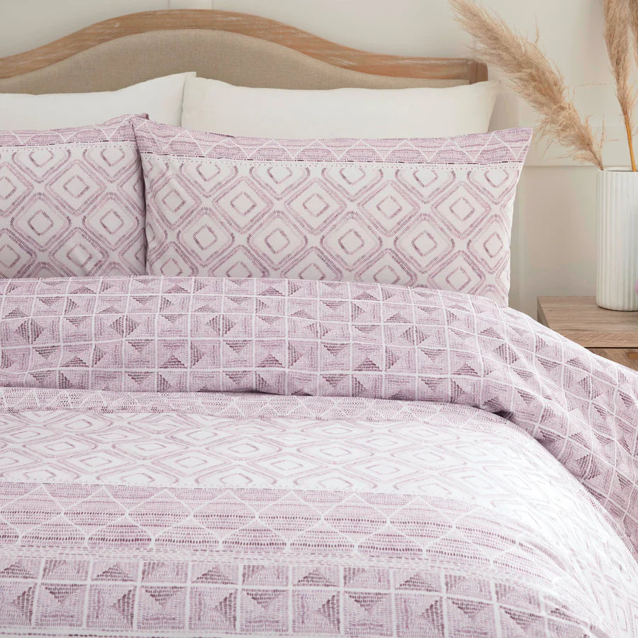 Aden Duvet Cover Set by Dreams And Drapes Design in Plum