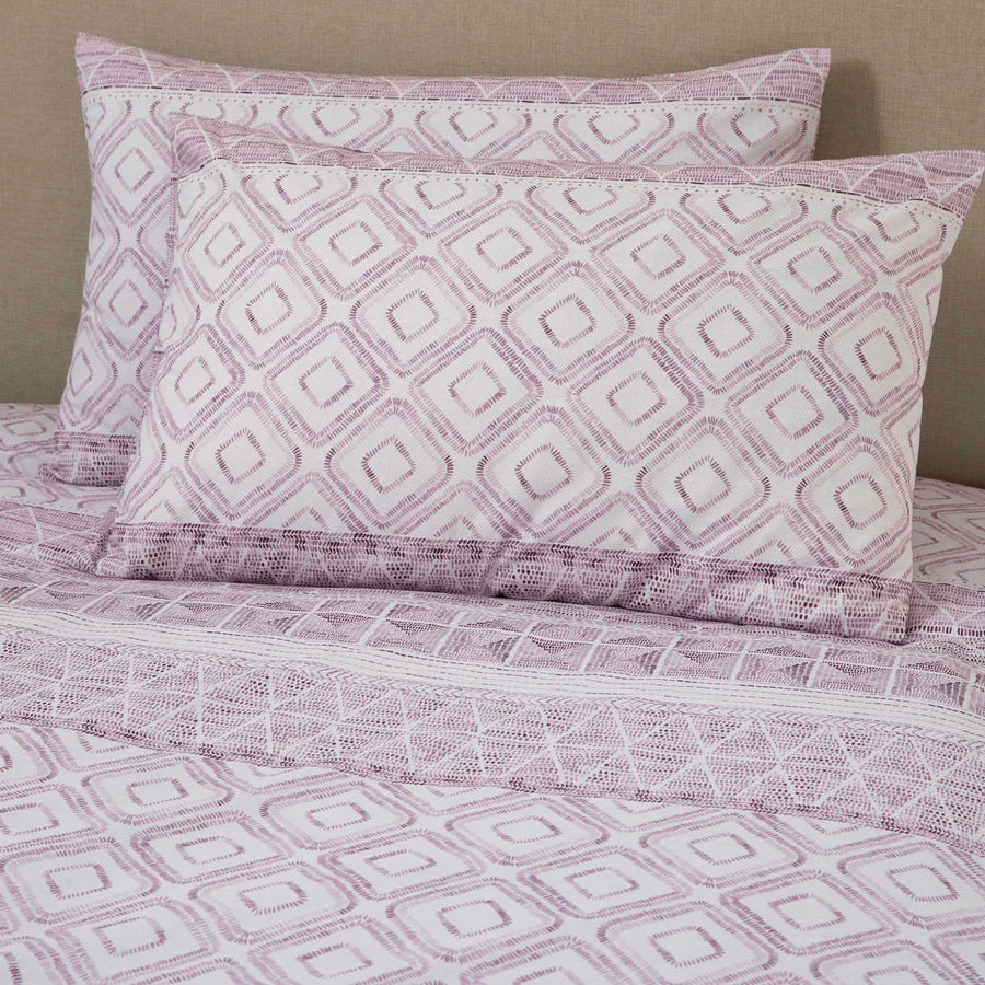 Aden Duvet Cover Set by Dreams And Drapes Design in Plum