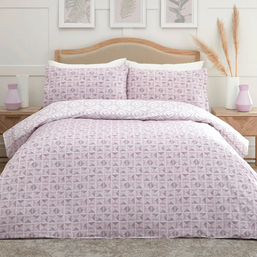 Aden Duvet Cover Set by Dreams And Drapes Design in Plum