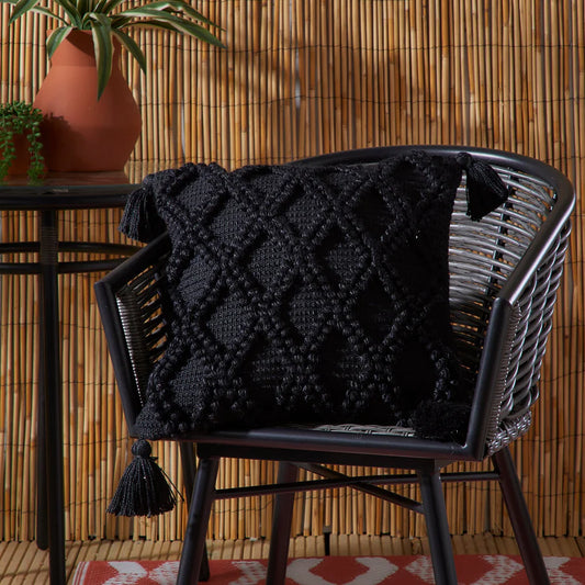 Alda Outdoor Filled Cushion by Drift Home in Black