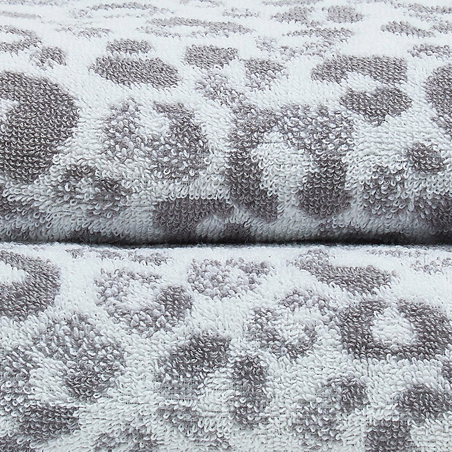 Animal Print Hand and Bath Towels by Fusion Bathroom in Grey