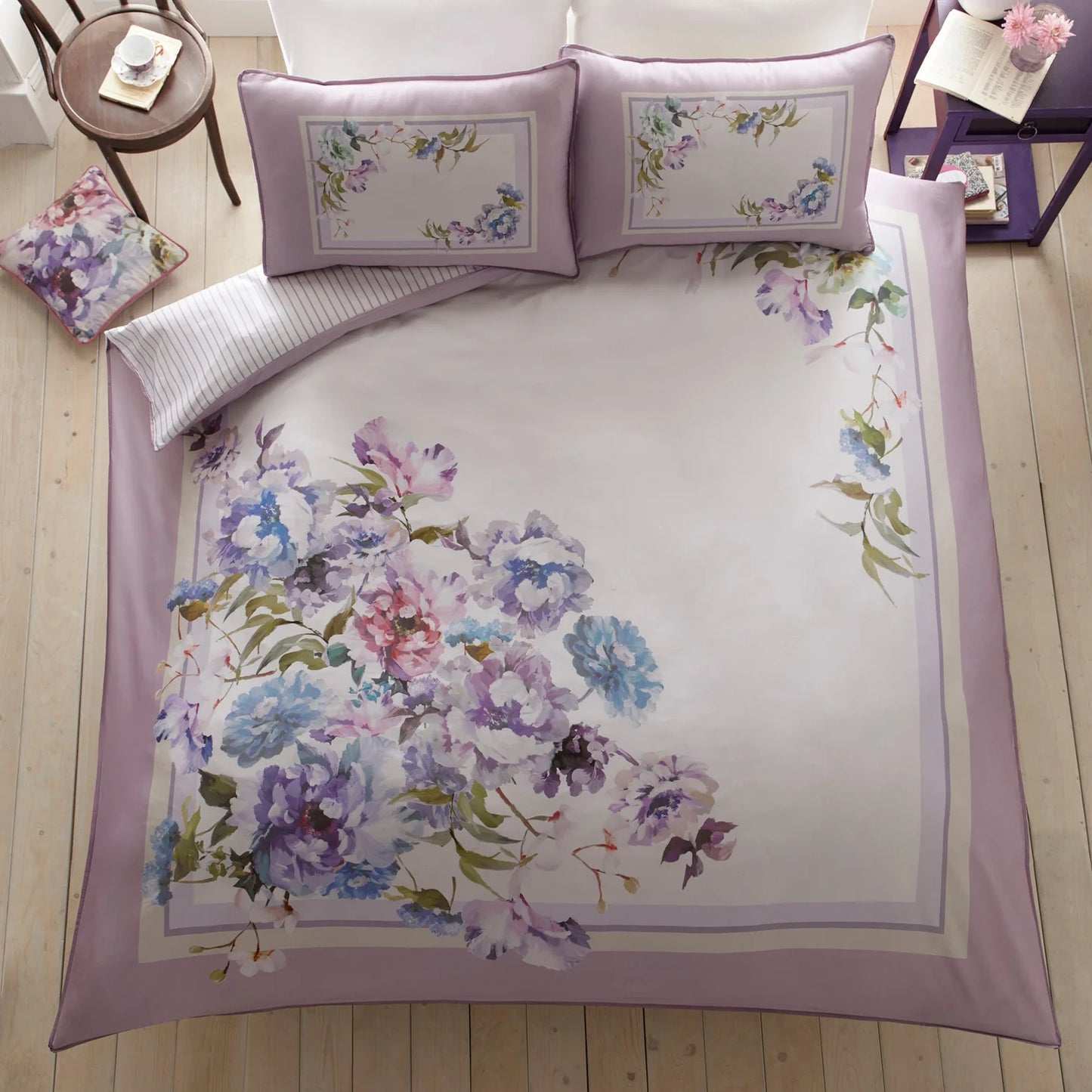 Arley Duvet Cover Set by Appletree Heritage in Mauve