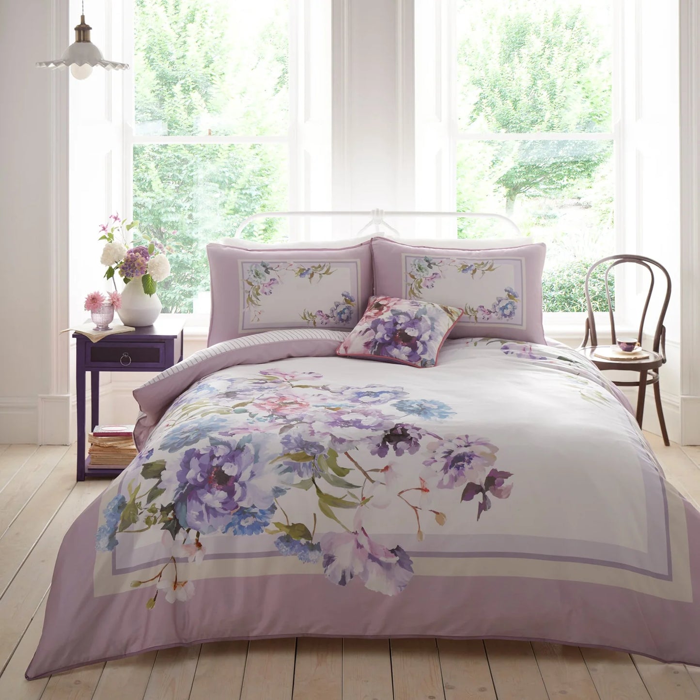 Arley Duvet Cover Set by Appletree Heritage in Mauve