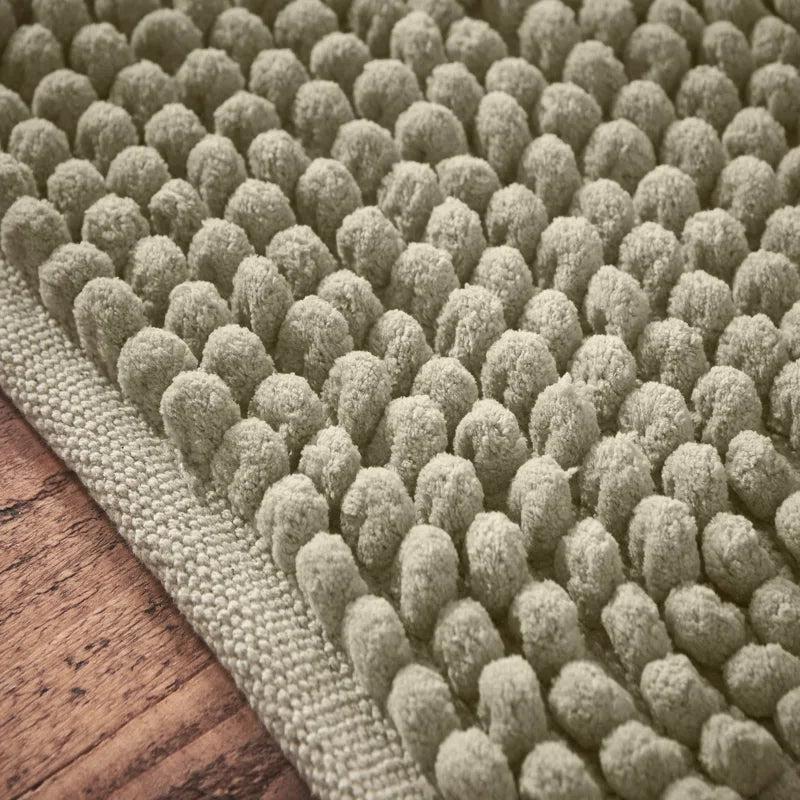 Aspen Bobble Bath Mat or Bath Runner in Sage Green by Bianca