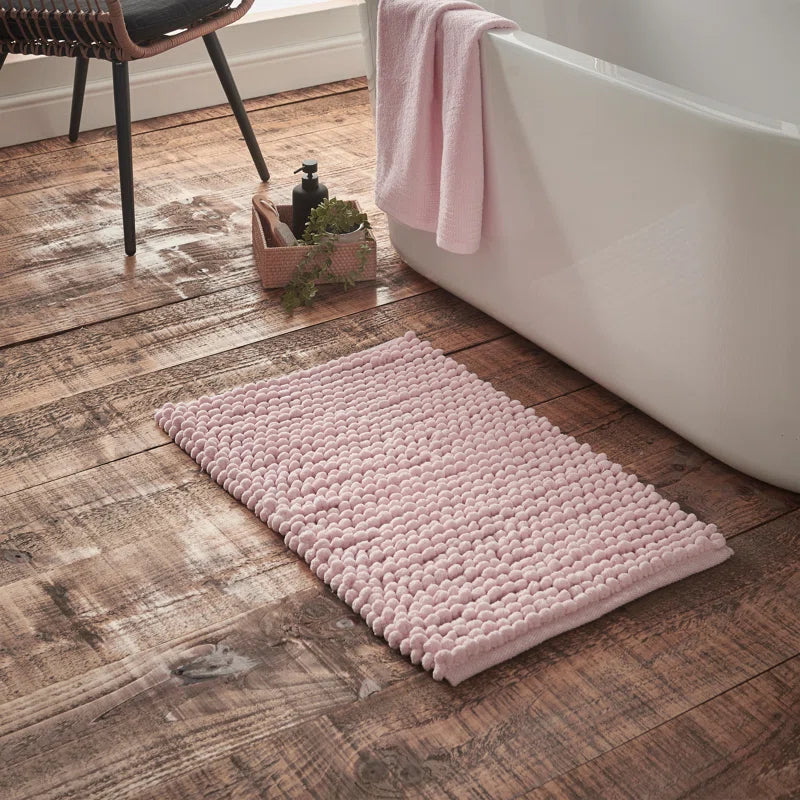 Aspen Bobble Bath Mat or Bath Runner in Pink by Bianca