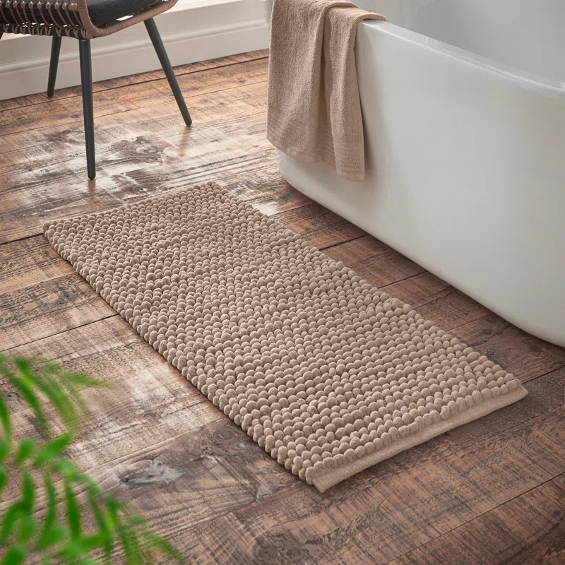 Aspen Bobble Bath Mat or Bath Runner in Natural by Bianca