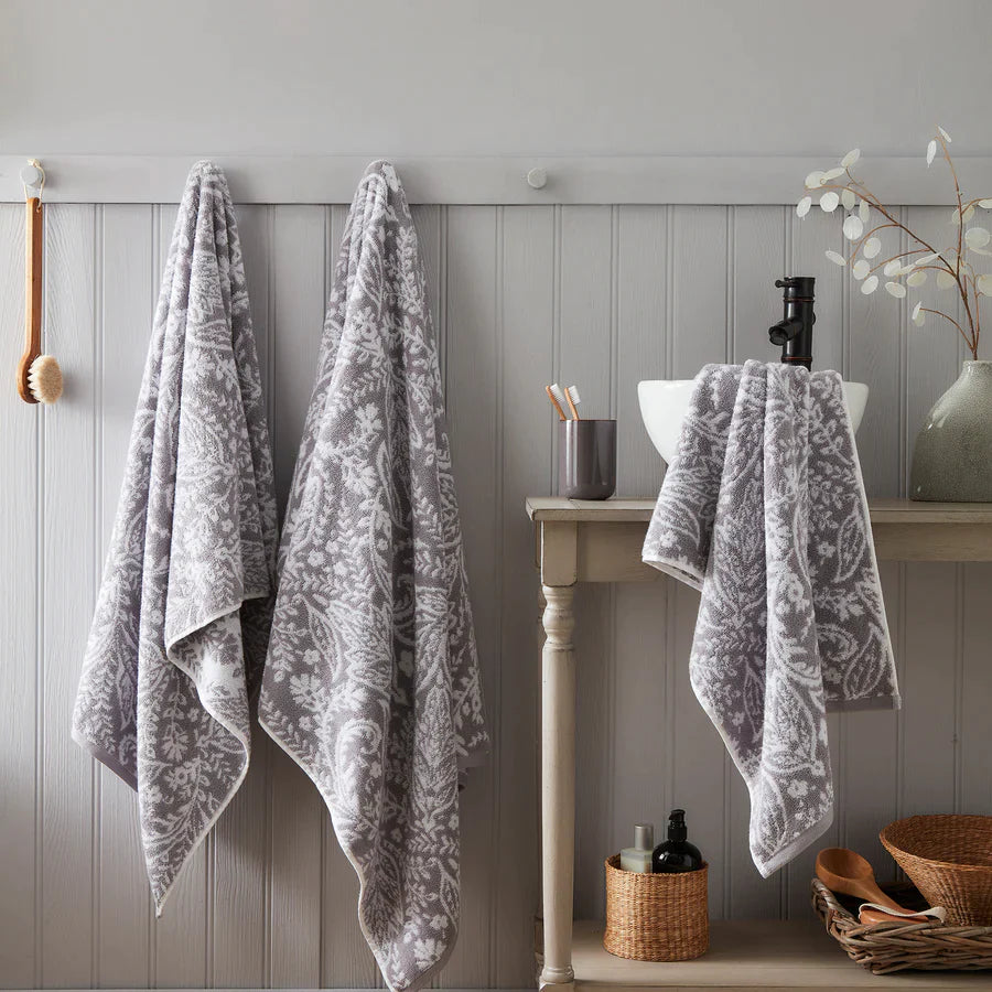 Grey Aveline Towels by D&D Bathroom