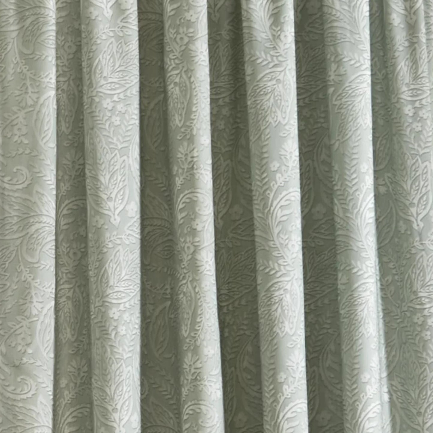 Aveline Pencil Pleat Curtains with Tie-Backs by D&D in Green