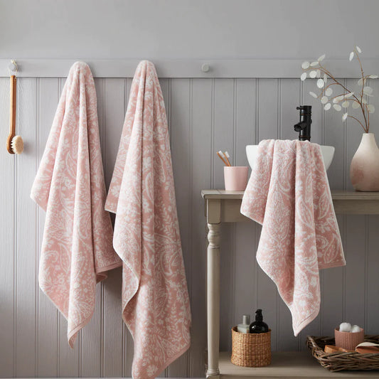 Soft Pink Aveline Towels by D&D Bathroom