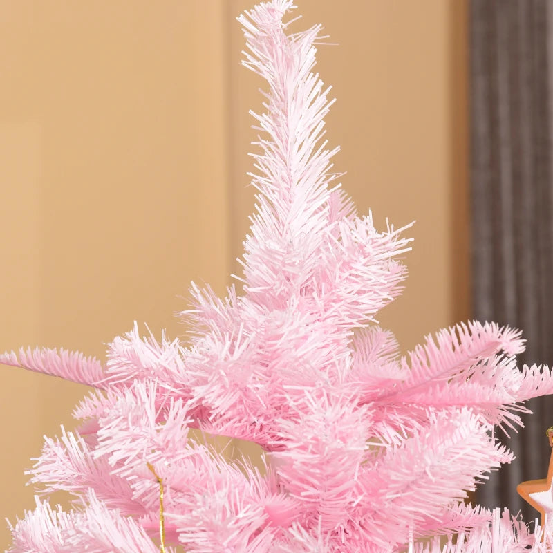 6FT Artificial Pink Christmas Tree with Automatic Open