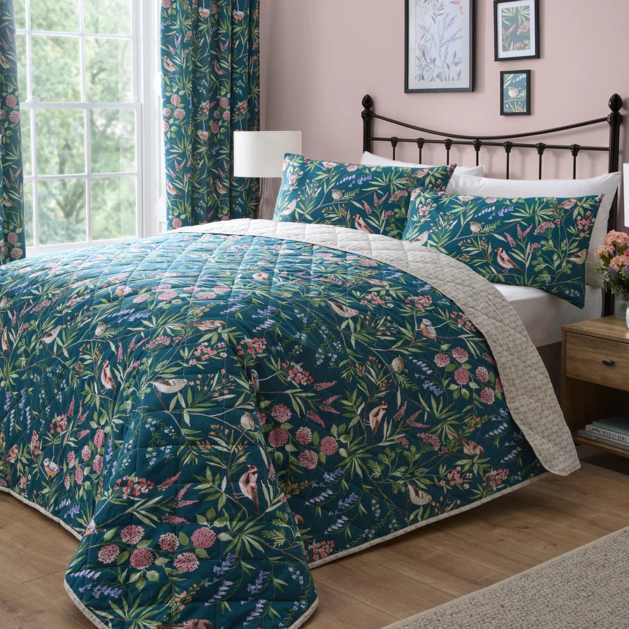 Caraway Bedspread by Dreams & Drapes Design in Green