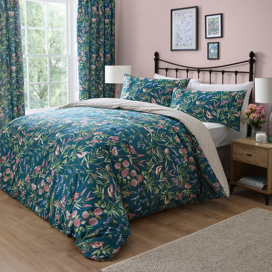 Caraway Duvet Cover Set by Dreams & Drapes Design in Green