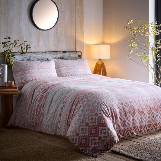 Bergen Duvet Cover Set by Appletree Hygge in Terracotta