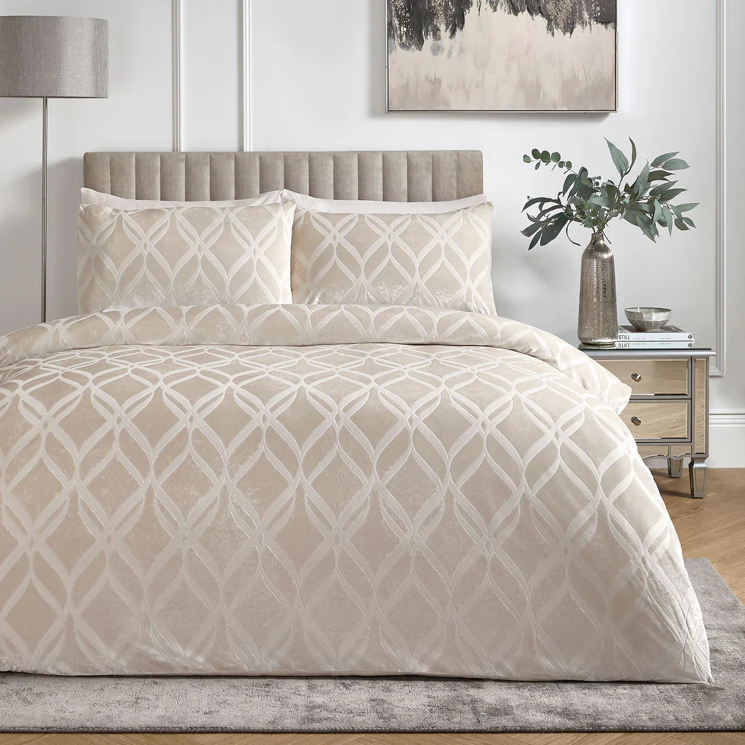 Belfort Duvet Cover Set by Soiree in Champagne