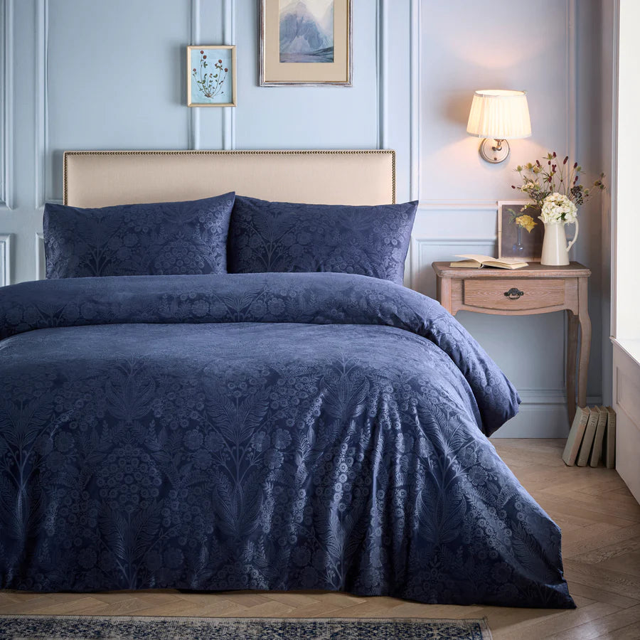 Berkley Duvet Cover Set by Appletree Heritage in Navy