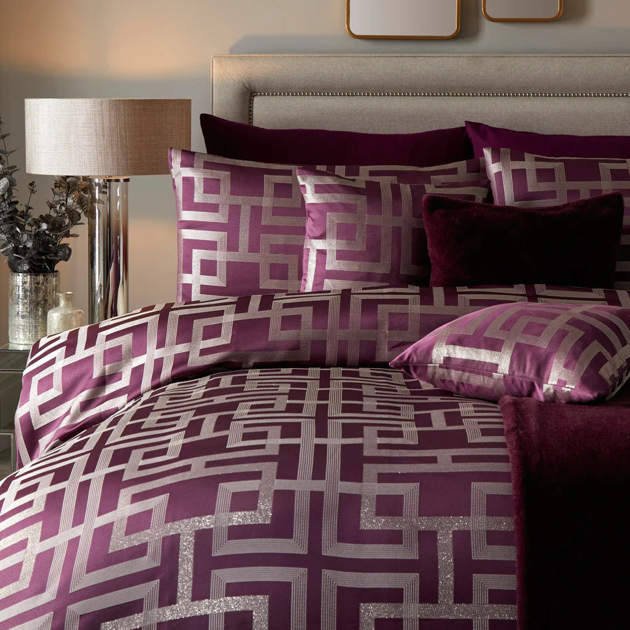 Bardon Duvet Cover Set by Soiree in Damson