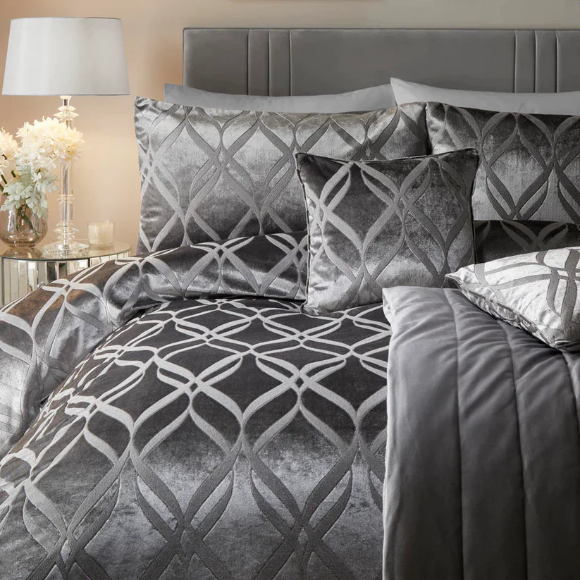 Belfort - Duvet Cover Set by Soiree in Slate