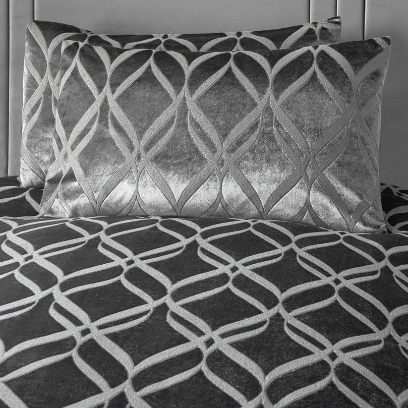 Belfort - Duvet Cover Set by Soiree in Slate