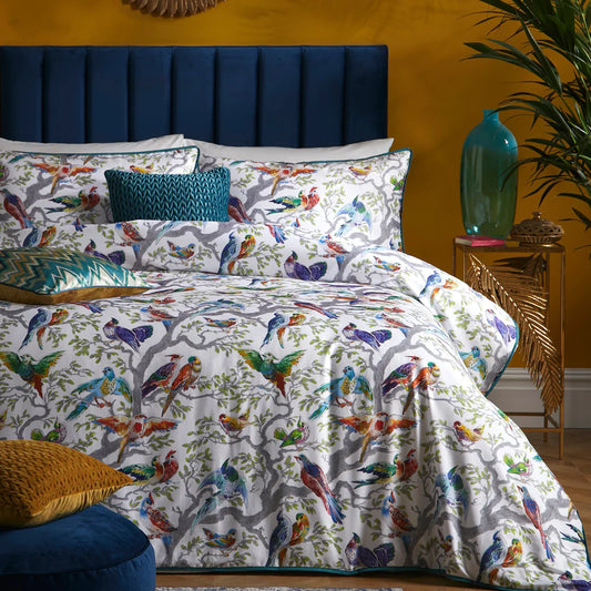 Birdity Absurdity 100% Cotton Sateen Duvet Cover Set by Laurence Llewelyn-Bowen in Multi