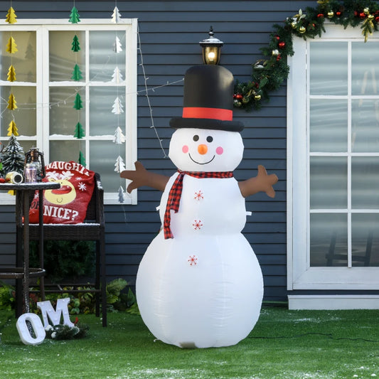 6ft Giant Inflatable Snowman Christmas Decoration with LED Lights