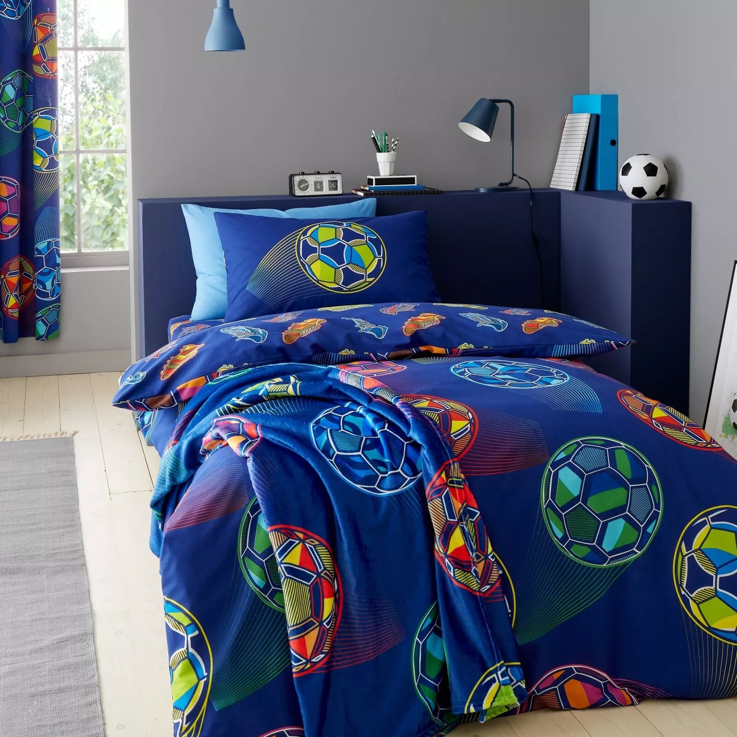 Bright Football Duvet Cover Set by Catherine Lansfield Kids