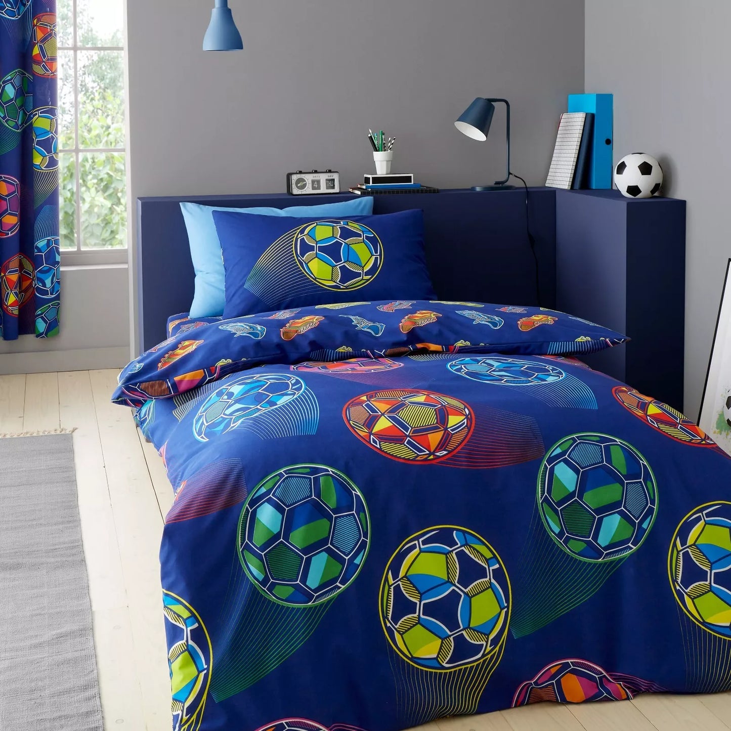 Bright Football Duvet Cover Set by Catherine Lansfield Kids