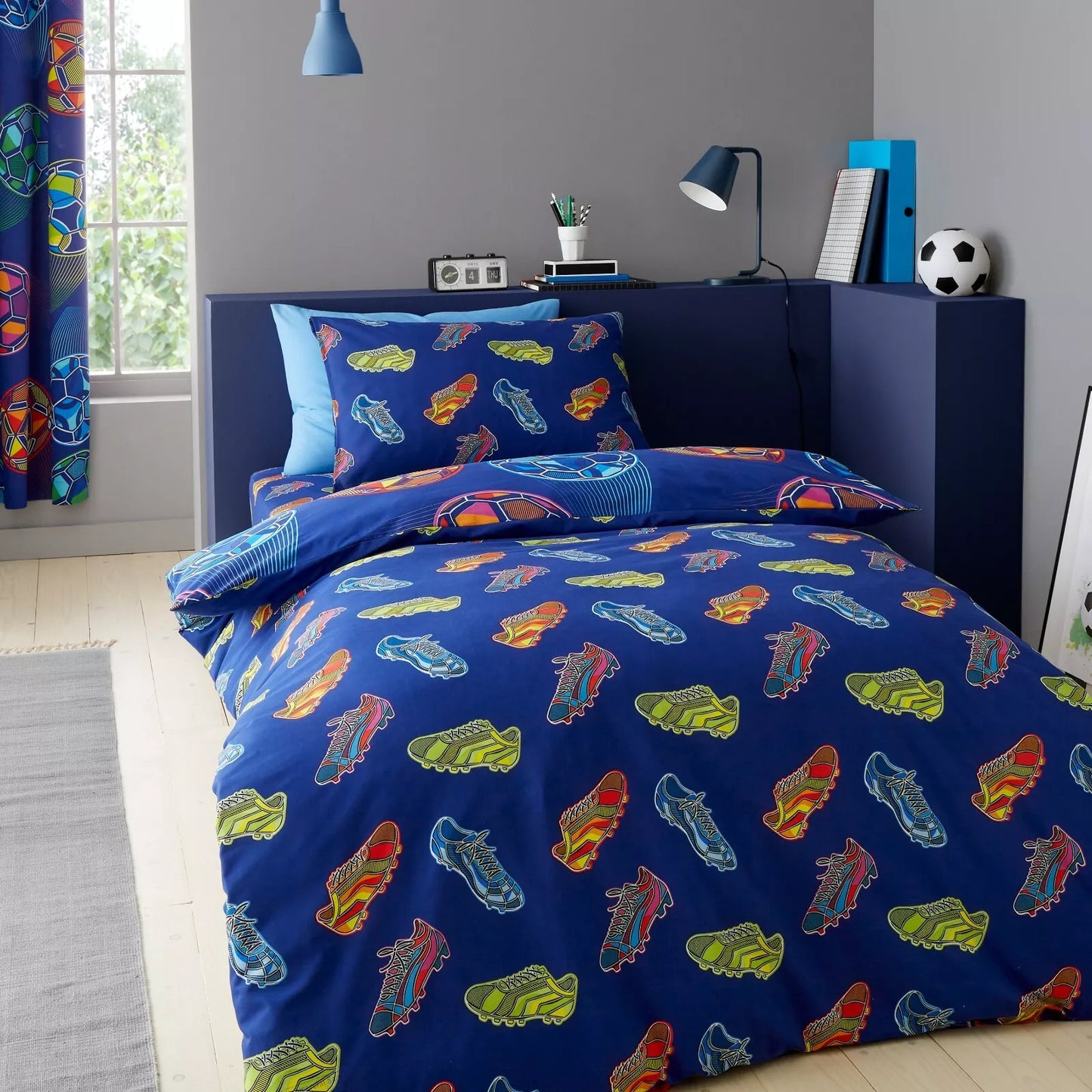 Bright Football Duvet Cover Set by Catherine Lansfield Kids