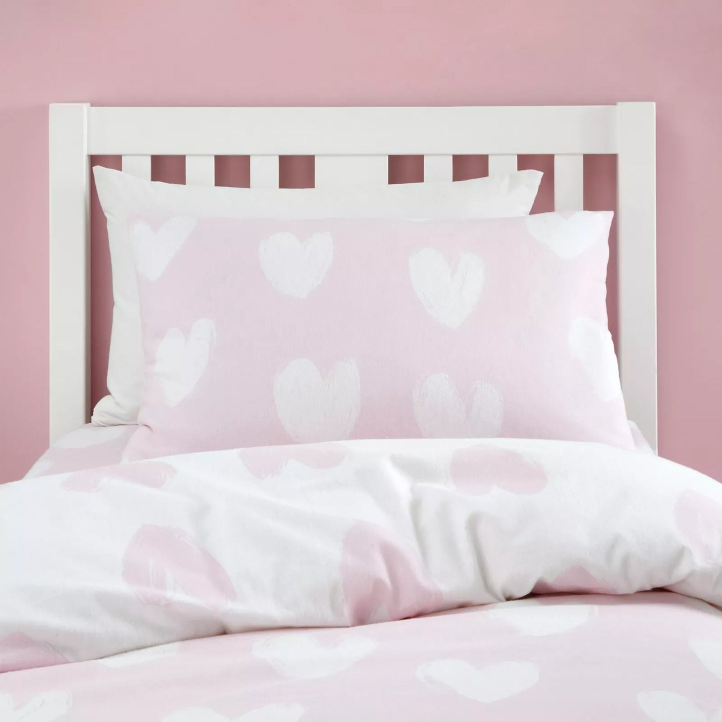 Brushed Hearts Duvet Cover Set by Catherine Lansfield Kids