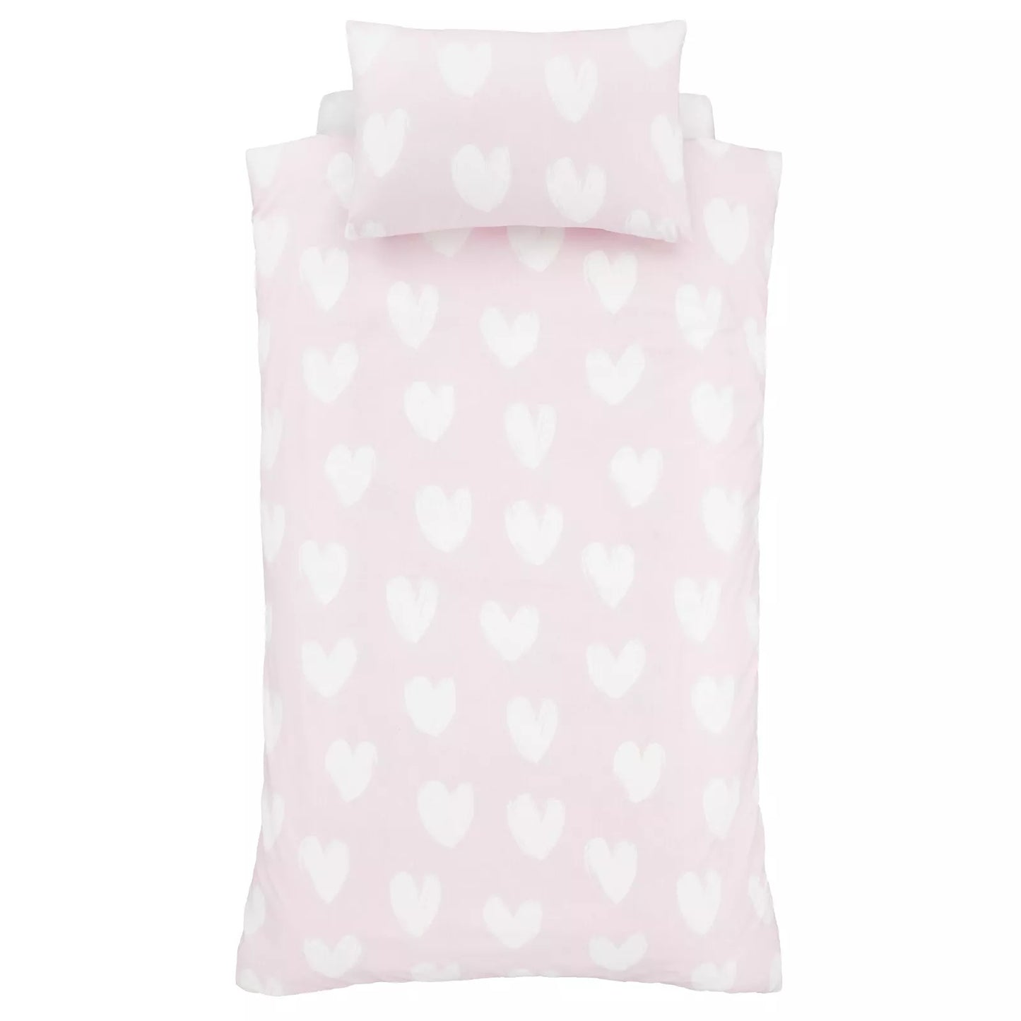 Brushed Hearts Duvet Cover Set by Catherine Lansfield Kids