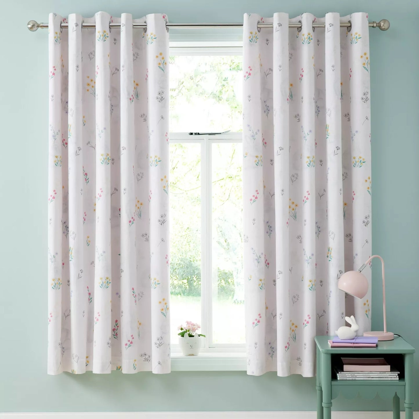 Bunny Tails Eyelet Curtains by Catherine Lansfield Kids